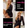 imageRSLOVE Women Lace Kimono Robe Sexy Babydoll Lingerie Mesh Cover Up Bridal LingerieBlack