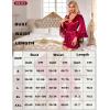 imageRSLOVE Women Sexy Lingerie Set  2 Piece Lace Kimono with Teddy Lingerie Satin Robe Set Bodysuit NightgownWine Red