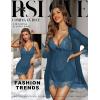 imageRSLOVE Women Sexy Lingerie Set 3 Piece Babydoll ampamp Lace Kimono Robe Strap Chemise Sleepwear Mesh NightgownPeacock Blue