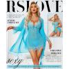 imageRSLOVE Women Sexy Lingerie Set 3 Piece Babydoll ampamp Lace Kimono Robe Strap Chemise Sleepwear Mesh NightgownSky Blue Azure
