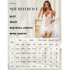 imageRSLOVE Women Sexy Lingerie Set 3 Piece Babydoll ampamp Lace Kimono Robe Strap Chemise Sleepwear Mesh NightgownWhite