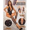 imageRSLOVE Sexy Lingerie for Women Bodysuit  Womens Fishnet Teddy Outfits Mesh Rhinestone Lingerie Set Cut Out Exotic NightwearBlack