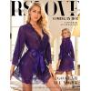 imageRSLOVE Women Lace Kimono Robe Babydoll Chemise Lingerie Bride Robe for Wedding PartyPurple