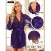 imageRSLOVE Women Lace Kimono Robe Babydoll Chemise Lingerie Bride Robe for Wedding PartyPurple
