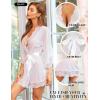 imageRSLOVE Women Lace Kimono Robe Babydoll Chemise Lingerie Bride Robe for Wedding PartyWhite