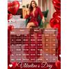 imageRSLOVE Women Lace Kimono Robe Babydoll Chemise Lingerie Bride Robe for Wedding PartyWine Red