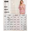 imageRSLOVE Women Sexy Bridal Lingerie Set 2 Piece Lace Robe With Sheer Teddy Babydoll BodysuitPink