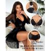 imageRSLOVE Women Sexy Lingerie Set  3 Piece Lace Bra and Panty Sets with Mesh Kimono Robe Nightgown SleepwearBlack