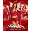 imageRSLOVE Women Sexy Lingerie Set  3 Piece Lace Bra and Panty Sets with Mesh Kimono Robe Nightgown SleepwearWine Red