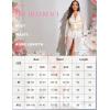 imageRSLOVE Women Sexy Lingerie Set 3 Piece Lace Kimono Robe with Bra and Panty Sheer SleepwearWhite