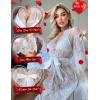 imageRSLOVE Womens Lace Kimono Robe Sexy Babydoll Lingerie Mesh NightgownWhite