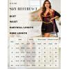 imageWomen Sexy Lingerie Set 3 Piece Babydoll ampamp Lace Kimono Robe Strap Chemise Nightgown Mesh SleepwearBlackred