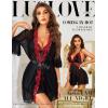 imageWomen Sexy Lingerie Set 3 Piece Babydoll ampamp Lace Kimono Robe Strap Chemise Nightgown Mesh SleepwearBlackred