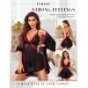 imageWomen Sexy Lingerie Set 3 Piece Babydoll ampamp Lace Kimono Robe Strap Chemise Nightgown Mesh SleepwearBlackred