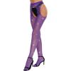 imageRSLOVE Fishnet Stockings Rhinestone High Waist Tights Pantyhose Womens Sexy Sparkle StockingsDeep Purple