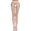 imageRSLOVE Fishnet Stockings Rhinestone High Waist Tights Pantyhose Womens Sexy Sparkle StockingsWhite