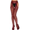 imageRSLOVE Fishnet Stockings Rhinestone High Waist Tights Pantyhose Womens Sexy Sparkle StockingsWine Red