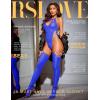 imageRSLOVE Sexy Lingerie Sets for Women Fishnet Bodystocking Exotic Sparkle Rhinestone Mesh Bodysuit with Thigh High StockingsBlue