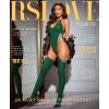 imageRSLOVE Sexy Lingerie Sets for Women Fishnet Bodystocking Exotic Sparkle Rhinestone Mesh Bodysuit with Thigh High StockingsGreen