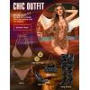 imageRSLOVE Womens Fishnet Lingerie Mesh Chemise Babydoll Bodysuit Lace Smock Lingerie for WomenBrown
