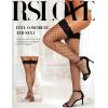 imageRSLOVE Womens Lace Top Fishnet ThighHigh Stockings with Antiskid Silicone Sexy Stay Up Tights PantyhoseBlack
