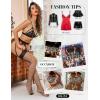 imageRSLOVE Womens Lace Top Fishnet ThighHigh Stockings with Antiskid Silicone Sexy Stay Up Tights PantyhoseBlack