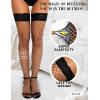 imageRSLOVE Womens Lace Top Fishnet ThighHigh Stockings with Antiskid Silicone Sexy Stay Up Tights PantyhoseBlack