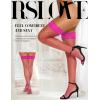 imageRSLOVE Womens Lace Top Fishnet ThighHigh Stockings with Antiskid Silicone Sexy Stay Up Tights PantyhoseFluorescent Pink
