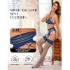 imageRSLOVE Womens Lace Top Fishnet ThighHigh Stockings with Antiskid Silicone Sexy Stay Up Tights PantyhoseNavy Blue