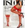 imageRSLOVE Womens Lace Top Fishnet ThighHigh Stockings with Antiskid Silicone Sexy Stay Up Tights PantyhoseRed