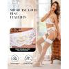 imageRSLOVE Womens Lace Top Fishnet ThighHigh Stockings with Antiskid Silicone Sexy Stay Up Tights PantyhoseWhite2 Pair