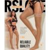 imageRSLOVE Womens Lace Top Thigh High Sheer Stockings Antiskid Silicone Ultra Shimmery PantyhoseBeige