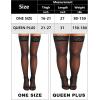 imageRSLOVE Womens Lace Top Thigh High Sheer Stockings Antiskid Silicone Ultra Shimmery PantyhoseBlack