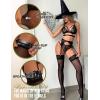imageRSLOVE Womens Lace Top Thigh High Sheer Stockings Antiskid Silicone Ultra Shimmery PantyhoseBlack