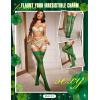 imageRSLOVE Womens Lace Top Thigh High Sheer Stockings Antiskid Silicone Ultra Shimmery PantyhoseGreen