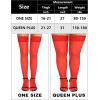 imageRSLOVE Womens Lace Top Thigh High Sheer Stockings Antiskid Silicone Ultra Shimmery PantyhoseRed
