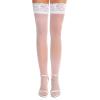 imageRSLOVE Womens Lace Top Thigh High Sheer Stockings Antiskid Silicone Ultra Shimmery PantyhoseWhite