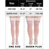 imageRSLOVE Womens Lace Top Thigh High Sheer Stockings Antiskid Silicone Ultra Shimmery PantyhoseWhite