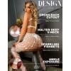 imageRSLOVE Womens Lingerie Fishnet Bodystocking Sparkle Rhinestone Mesh Tights One Piece Teddy LingerieWhite