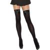 imageRSLOVE Thigh High Stockings with Satin Bow Accent Sexy Lingerie Stockings Opaque Women Tight HosieryBlack