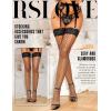 imageRSLOVE Lace Top Fishnet Thigh High Stockings  Sexy Stockings for Women Antiskid Silicone Stay Up PantyhoseBlack