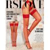 imageRSLOVE Lace Top Fishnet Thigh High Stockings  Sexy Stockings for Women Antiskid Silicone Stay Up PantyhoseRed