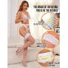 imageRSLOVE Lace Top Fishnet Thigh High Stockings  Sexy Stockings for Women Antiskid Silicone Stay Up PantyhoseWhite