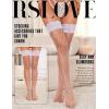 imageRSLOVE Lace Top Fishnet Thigh High Stockings  Sexy Stockings for Women Antiskid Silicone Stay Up PantyhoseWhite