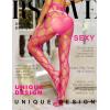 imageRSLOVE Sexy High Waist Tights Fishnet Stockings for Womens Patterned Thigh High Suspenders Pantyhose One SizePink