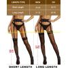 imageRSLOVE Stockings for Women Sheer Thigh High Sexy Pantyhose Lace Suspender Tights Garter Antiskid Silicone High WaistBlackshort