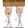 imageRSLOVE Stockings for Women Sheer Thigh High Sexy Pantyhose Lace Suspender Tights Garter Antiskid Silicone High WaistWhiteshort