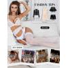 imageRSLOVE Stockings for Women Sheer Thigh High Sexy Pantyhose Lace Suspender Tights Garter Antiskid Silicone High WaistWhiteshort