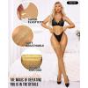 imageRSLOVE Women Lace Top Thigh High Stockings  Semi Sheer Stay Up Pantyhose with Antiskid Silicone Hold Up Sexy Silky LingerieBeige