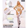 imageRSLOVE Women Lace Top Thigh High Stockings  Semi Sheer Stay Up Pantyhose with Antiskid Silicone Hold Up Sexy Silky LingerieWhite